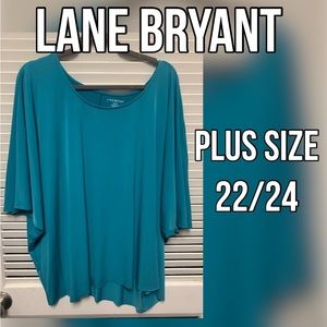 Lane Bryant turquoise blouse 22/24
